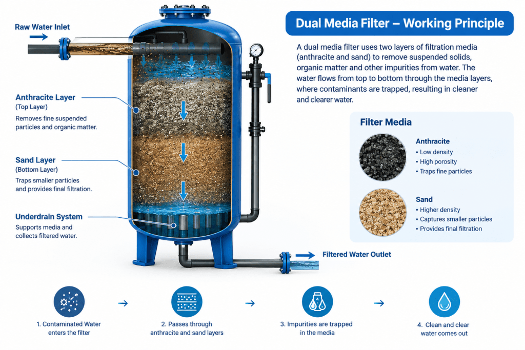 Dual Media Filter Working Principle