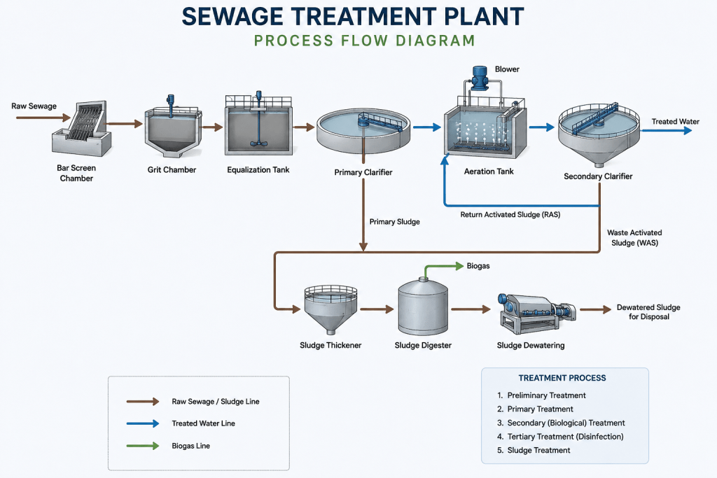 STP process-flow diagram